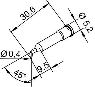 Жало паяльное ERSA 102SDLF04