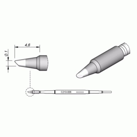 Наконечник JBC C210-006